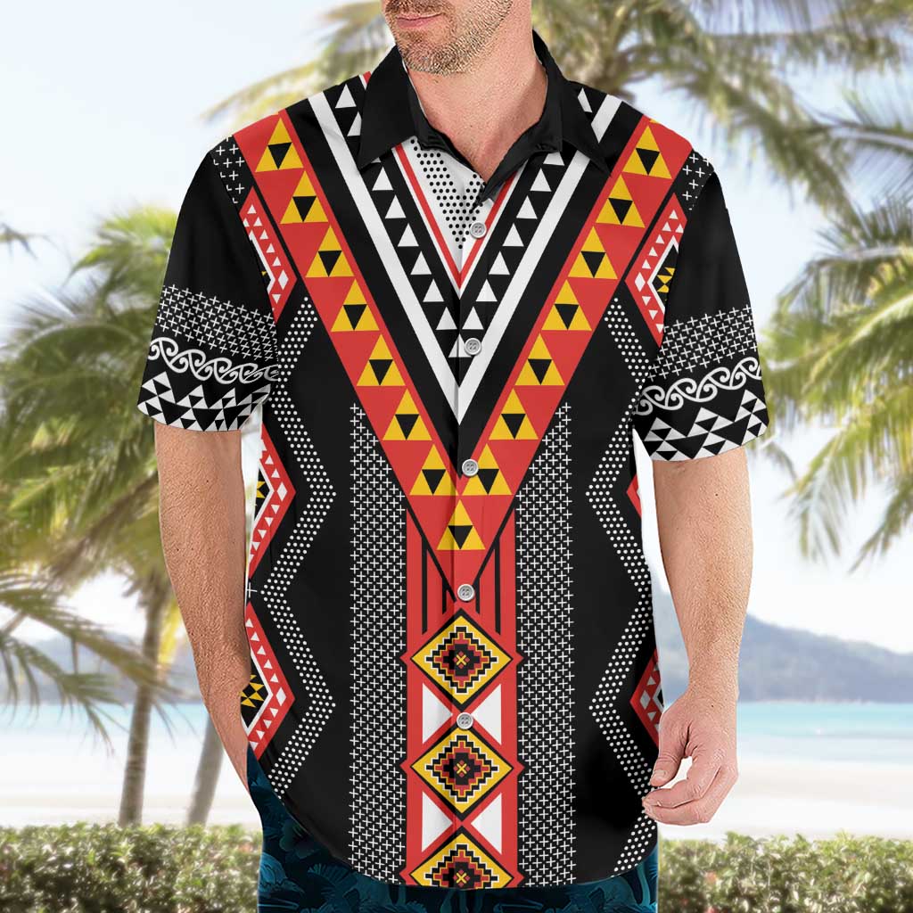 Niho Taniwha Taniko Motif Hawaiian Shirt LT9 - Polynesian Pride