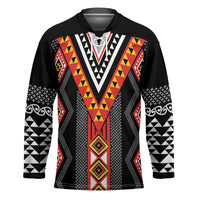 Niho Taniwha Taniko Motif Hockey Jersey - Polynesian Pride