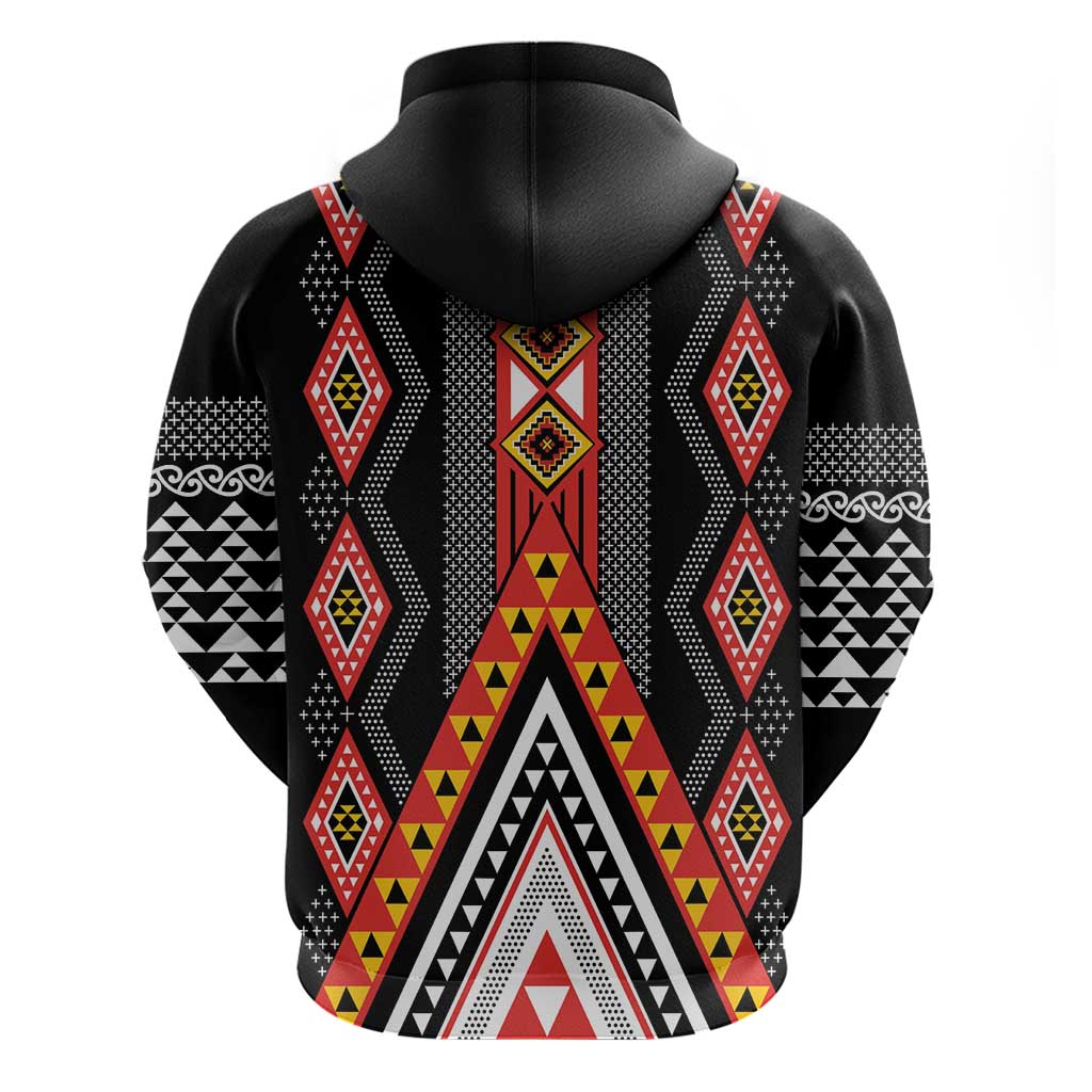 Niho Taniwha Taniko Motif Hoodie LT9 - Polynesian Pride