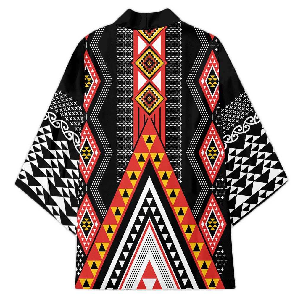 Niho Taniwha Taniko Motif Kimono - Polynesian Pride