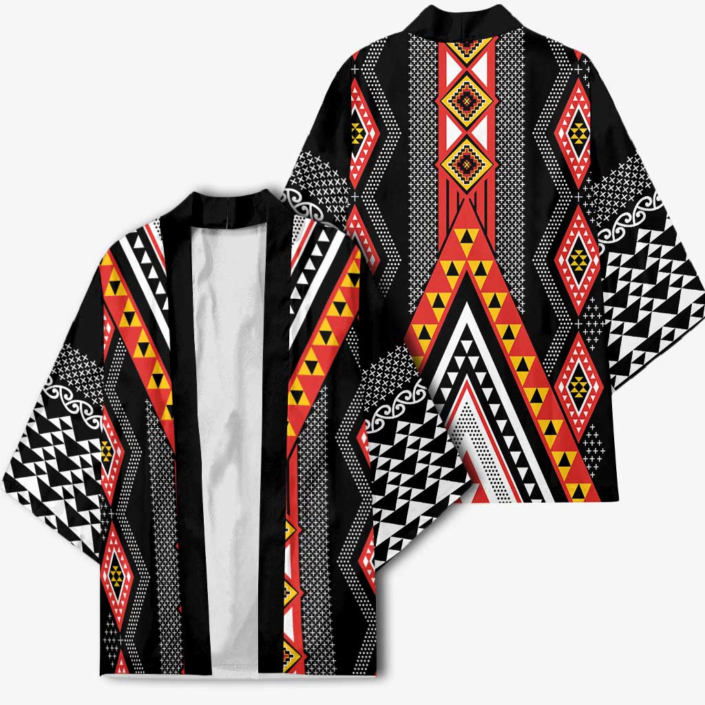 Niho Taniwha Taniko Motif Kimono - Polynesian Pride