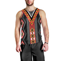Niho Taniwha Taniko Motif Men Tank Top LT9 - Polynesian Pride