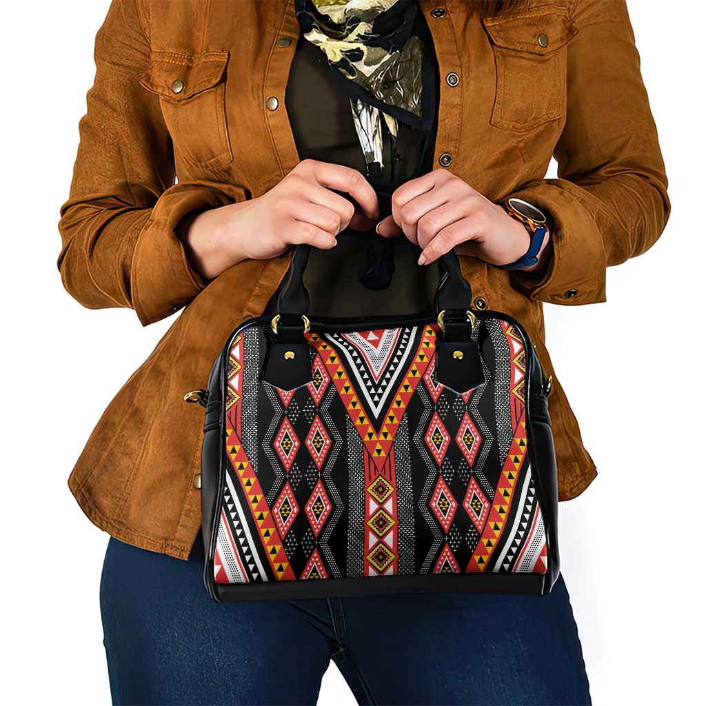 Niho Taniwha Taniko Motif Shoulder Handbag