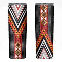 Niho Taniwha Taniko Motif Skinny Tumbler