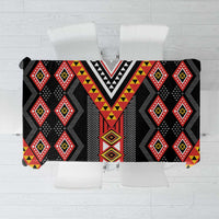 Niho Taniwha Taniko Motif Tablecloth LT9 Red - Polynesian Pride