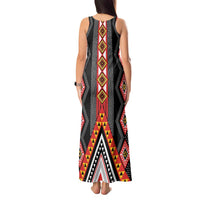 Niho Taniwha Taniko Motif Tank Maxi Dress