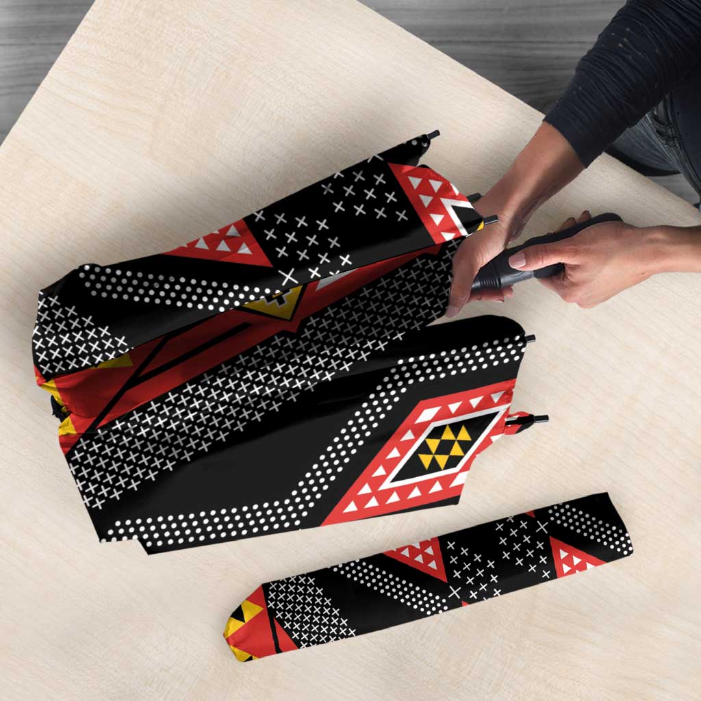 Niho Taniwha Taniko Motif Umbrella - Polynesian Pride