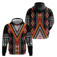 Niho Taniwha Taniko Motif Zip Hoodie