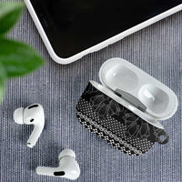 Black Taniko Kowhaiwhai Tukutuku Motif AirPods Case LT9 - Polynesian Pride