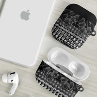 Black Taniko Kowhaiwhai Tukutuku Motif AirPods Case LT9 - Polynesian Pride