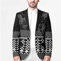 Black Taniko Kowhaiwhai Tukutuku Motif Blazer LT9 - Polynesian Pride