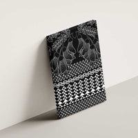 Black Taniko Kowhaiwhai Tukutuku Motif Canvas Wall Art LT9 - Polynesian Pride
