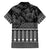 Black Taniko Kowhaiwhai Tukutuku Motif Family Matching Off Shoulder Maxi Dress and Hawaiian Shirt