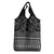 Black Taniko Kowhaiwhai Tukutuku Motif Grocery Bag