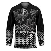 Black Taniko Kowhaiwhai Tukutuku Motif Hockey Jersey LT9 Unisex Black - Polynesian Pride