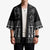 Black Taniko Kowhaiwhai Tukutuku Motif Kimono - Polynesian Pride
