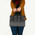 Black Taniko Kowhaiwhai Tukutuku Motif Leather Bag - Polynesian Pride