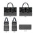 Black Taniko Kowhaiwhai Tukutuku Motif Leather Bag - Polynesian Pride