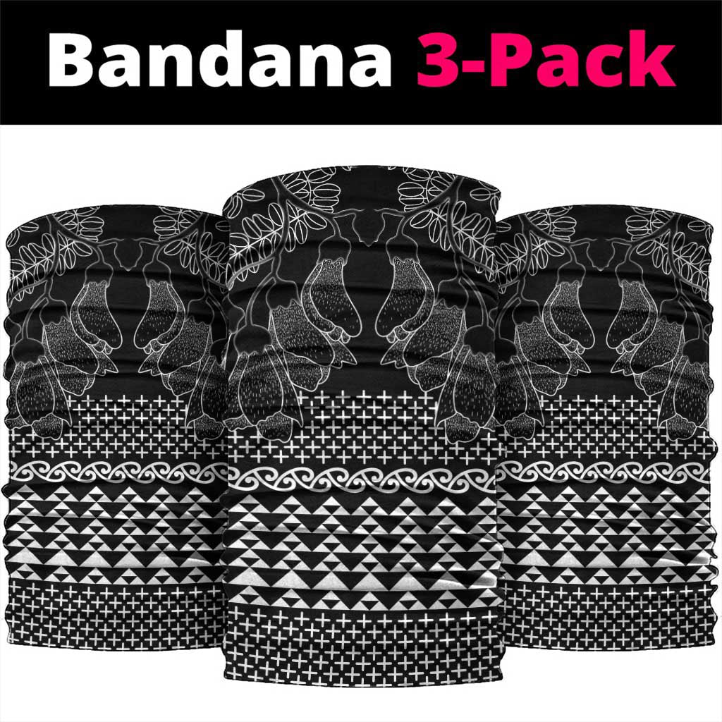 Black Taniko Kowhaiwhai Tukutuku Motif Neck Gaiter - Polynesian Pride