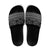 Black Taniko Kowhaiwhai Tukutuku Motif Slide Sandals - Polynesian Pride