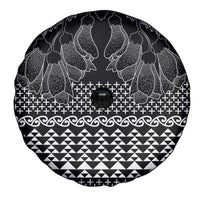 Black Taniko Kowhaiwhai Tukutuku Motif Spare Tire Cover
