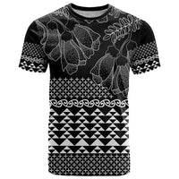 Black Taniko Kowhaiwhai Tukutuku Motif T Shirt