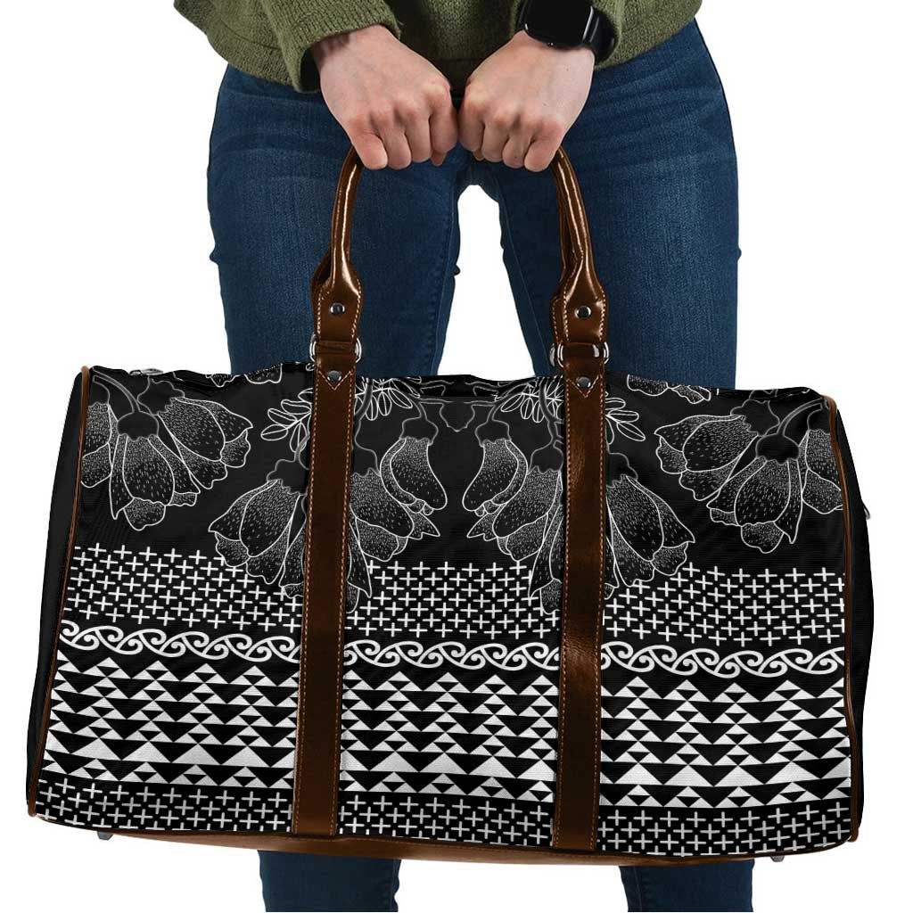 Black Taniko Kowhaiwhai Tukutuku Motif Travel Bag - Polynesian Pride