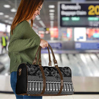 Black Taniko Kowhaiwhai Tukutuku Motif Travel Bag - Polynesian Pride