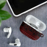 Red Taniko Kowhaiwhai Tukutuku Motif AirPods Case LT9 - Polynesian Pride