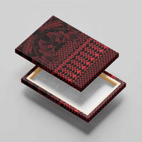 Red Taniko Kowhaiwhai Tukutuku Motif Canvas Wall Art LT9 - Polynesian Pride