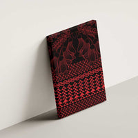 Red Taniko Kowhaiwhai Tukutuku Motif Canvas Wall Art LT9 - Polynesian Pride