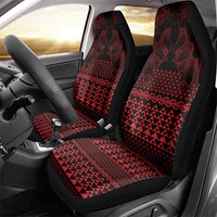 Red Taniko Kowhaiwhai Tukutuku Motif Car Seat Cover