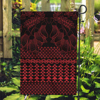 Red Taniko Kowhaiwhai Tukutuku Motif Garden Flag LT9 Garden Flag Red - Polynesian Pride