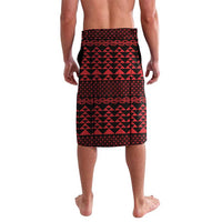 Red Taniko Kowhaiwhai Tukutuku Motif Lavalava