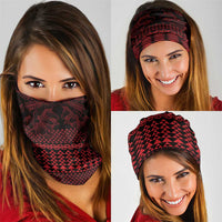 Red Taniko Kowhaiwhai Tukutuku Motif Neck Gaiter - Polynesian Pride