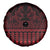 Red Taniko Kowhaiwhai Tukutuku Motif Spare Tire Cover