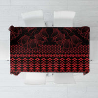 Red Taniko Kowhaiwhai Tukutuku Motif Tablecloth LT9 Red - Polynesian Pride