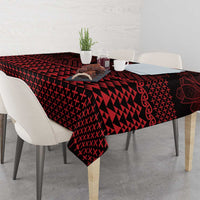 Red Taniko Kowhaiwhai Tukutuku Motif Tablecloth LT9 - Polynesian Pride