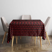 Red Taniko Kowhaiwhai Tukutuku Motif Tablecloth LT9 - Polynesian Pride
