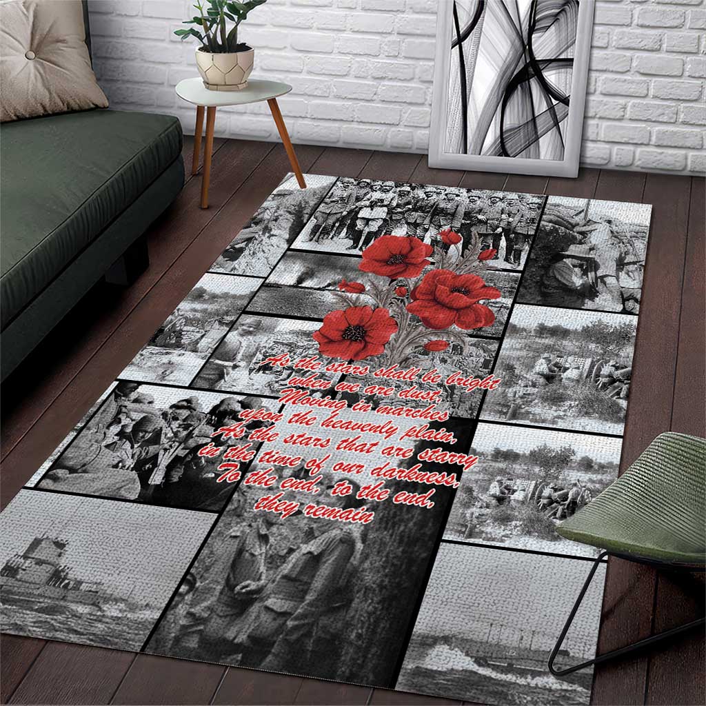 ANZAC Day Gallipoli Campaign Area Rug To The End They Remain