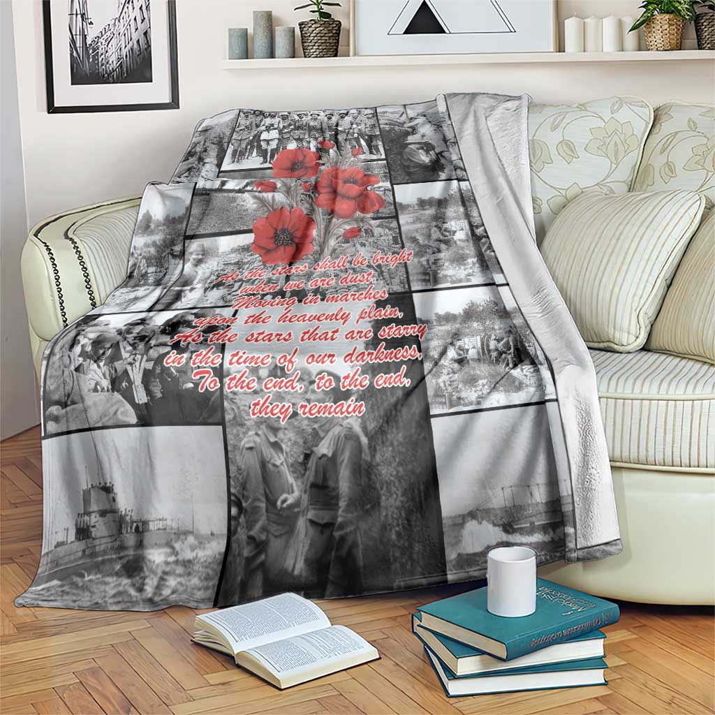 ANZAC Day Gallipoli Campaign Blanket To The End They Remain LT9 Black - Polynesian Pride
