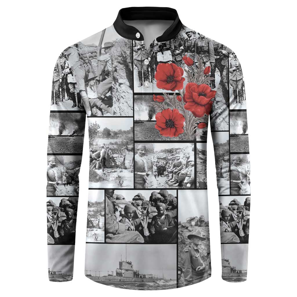 ANZAC Day Gallipoli Campaign Button Sweatshirt To The End They Remain LT9 Black - Polynesian Pride