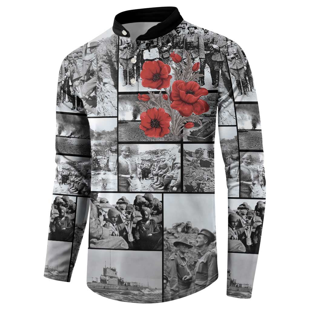 ANZAC Day Gallipoli Campaign Button Sweatshirt To The End They Remain LT9 - Polynesian Pride