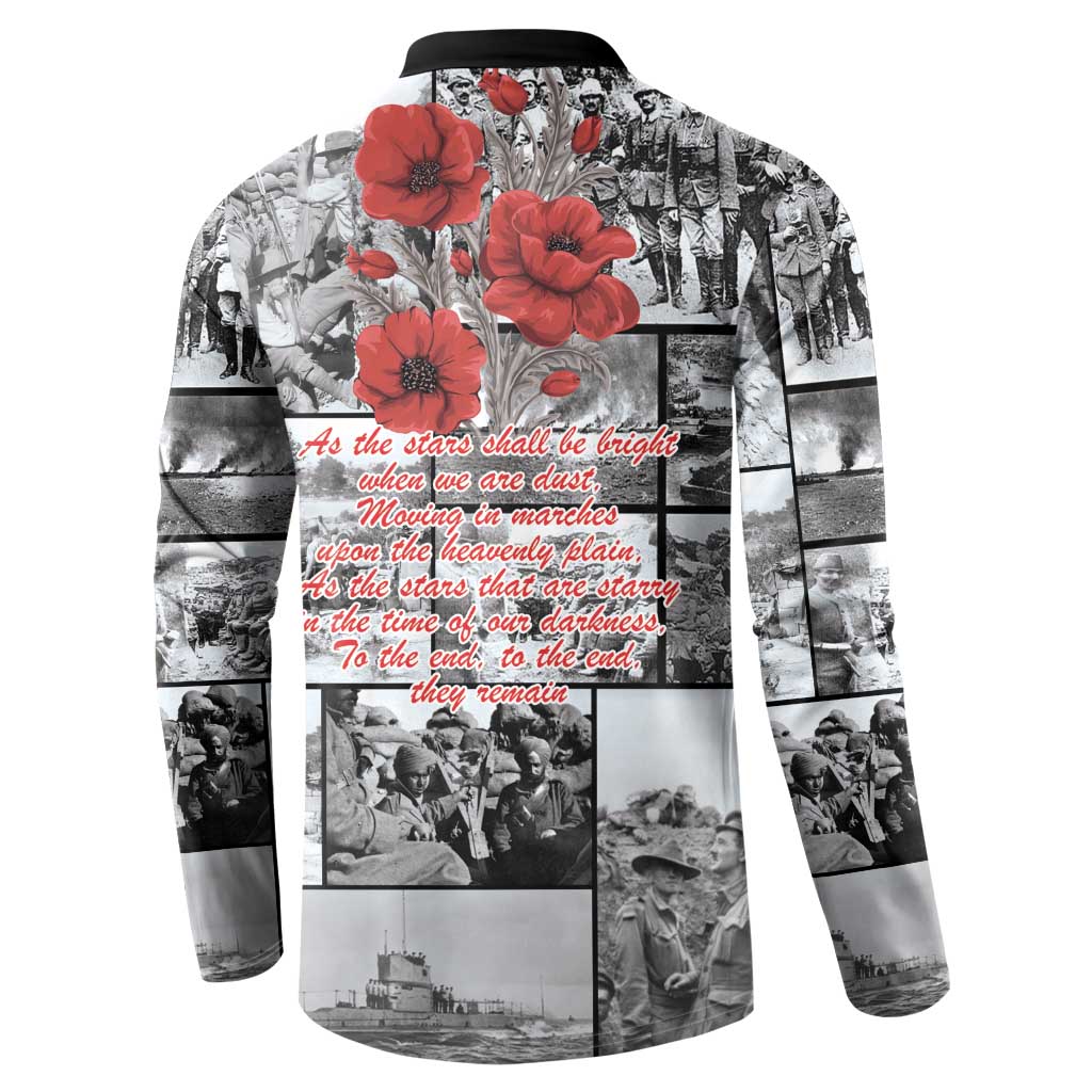 ANZAC Day Gallipoli Campaign Button Sweatshirt To The End They Remain LT9 - Polynesian Pride