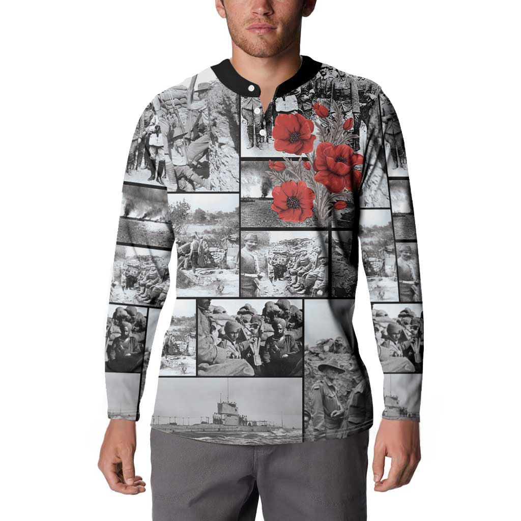 ANZAC Day Gallipoli Campaign Button Sweatshirt To The End They Remain LT9 - Polynesian Pride