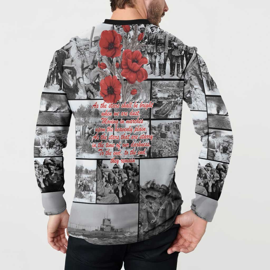 ANZAC Day Gallipoli Campaign Button Sweatshirt To The End They Remain LT9 - Polynesian Pride