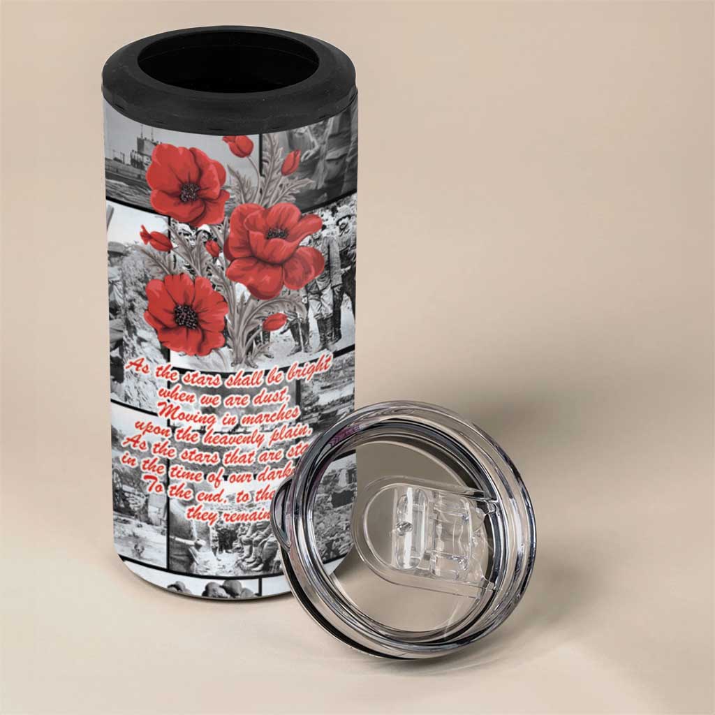 ANZAC Day Gallipoli Campaign 4 in 1 Can Cooler Tumbler To The End They Remain LT9 - Polynesian Pride