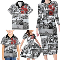 ANZAC Day Gallipoli Campaign Family Matching Long Sleeve Bodycon Dress and Hawaiian Shirt To The End They Remain
