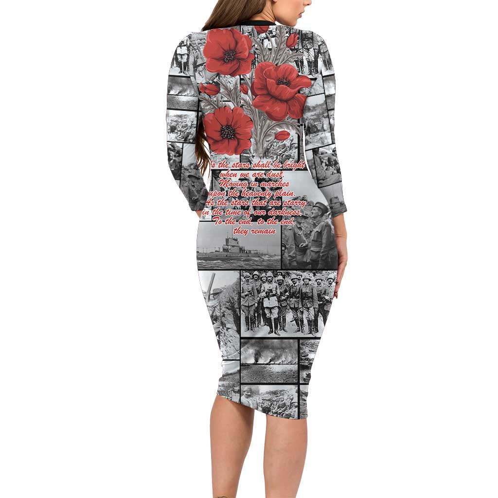 ANZAC Day Gallipoli Campaign Family Matching Long Sleeve Bodycon Dress and Hawaiian Shirt To The End They Remain