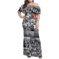 ANZAC Day Gallipoli Campaign Family Matching Off Shoulder Maxi Dress and Hawaiian Shirt To The End They Remain